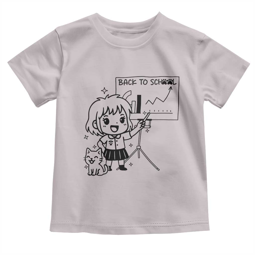 Back To school Toddler T Shirt Funny Teacher Teaching Cat Lover Gift - Wonder Print Shop