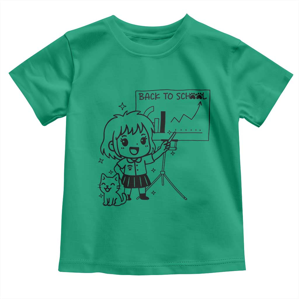 Back To school Toddler T Shirt Funny Teacher Teaching Cat Lover Gift - Wonder Print Shop