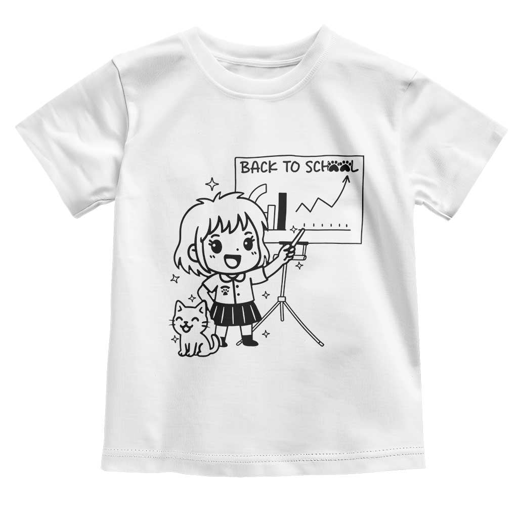Back To school Toddler T Shirt Funny Teacher Teaching Cat Lover Gift - Wonder Print Shop