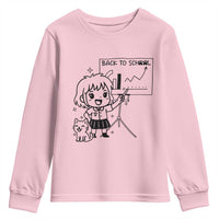 Back To school Youth Sweatshirt Funny Teacher Teaching Cat Lover Gift - Wonder Print Shop
