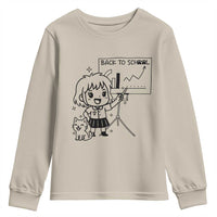 Back To school Youth Sweatshirt Funny Teacher Teaching Cat Lover Gift - Wonder Print Shop