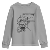 Back To school Youth Sweatshirt Funny Teacher Teaching Cat Lover Gift - Wonder Print Shop