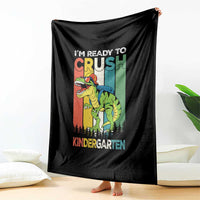 Funny Dinosaur Im Ready To Crush Kindergarten Gift Throw Blanket - Wonder Print Shop