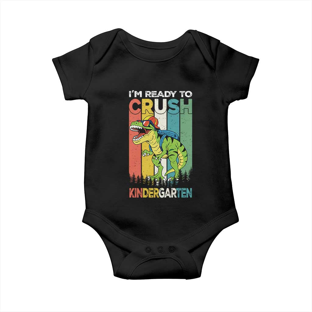 Funny Dinosaur Im Ready To Crush Kindergarten Gift Baby Onesie - Wonder Print Shop