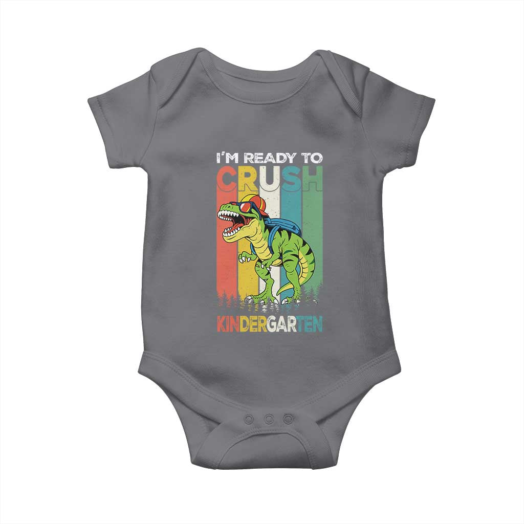 Funny Dinosaur Im Ready To Crush Kindergarten Gift Baby Onesie - Wonder Print Shop