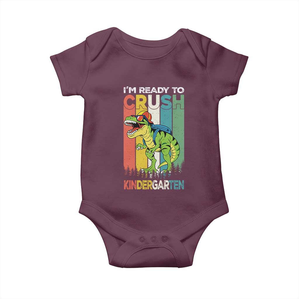 Funny Dinosaur Im Ready To Crush Kindergarten Gift Baby Onesie - Wonder Print Shop