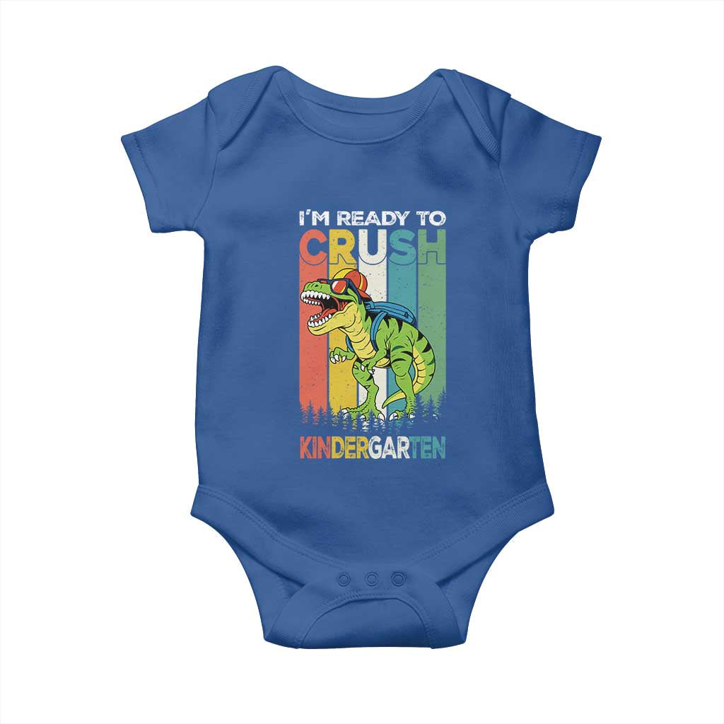 Funny Dinosaur Im Ready To Crush Kindergarten Gift Baby Onesie - Wonder Print Shop