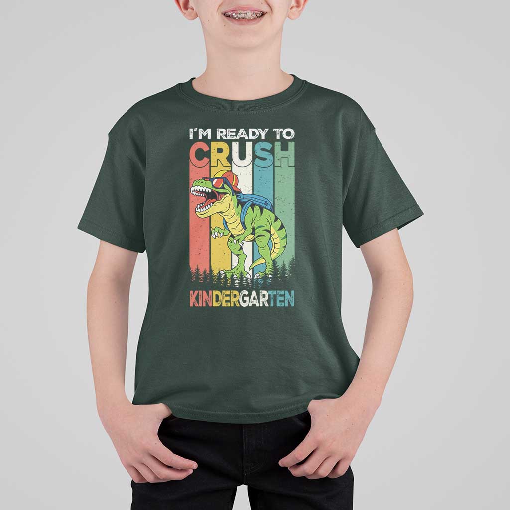 Funny Dinosaur Im Ready To Crush Kindergarten Gift T Shirt For Kid - Wonder Print Shop
