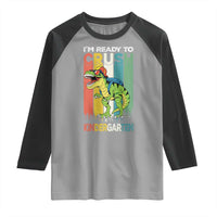 Funny Dinosaur Im Ready To Crush Kindergarten Gift Raglan Shirt - Wonder Print Shop