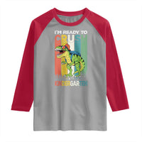 Funny Dinosaur Im Ready To Crush Kindergarten Gift Raglan Shirt - Wonder Print Shop