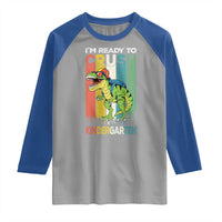 Funny Dinosaur Im Ready To Crush Kindergarten Gift Raglan Shirt - Wonder Print Shop