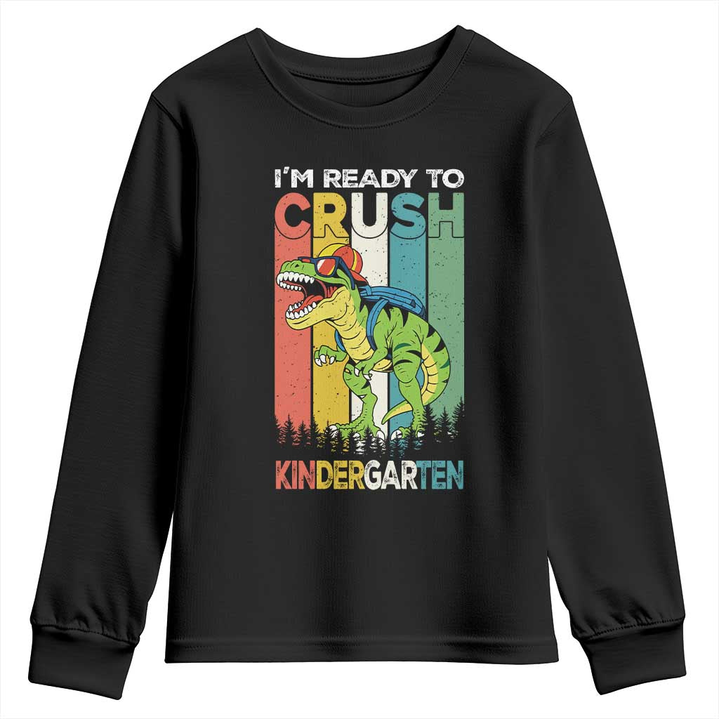 Funny Dinosaur Im Ready To Crush Kindergarten Gift Youth Sweatshirt - Wonder Print Shop