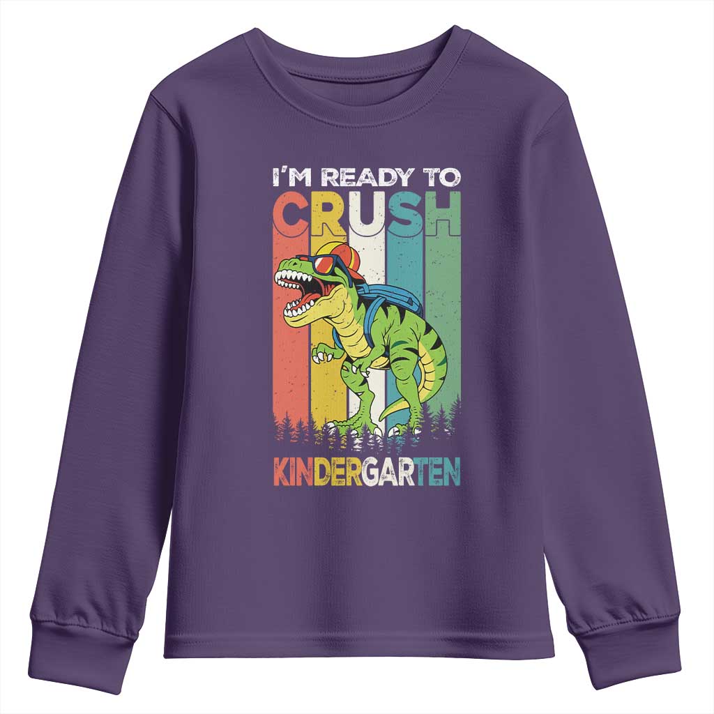 Funny Dinosaur Im Ready To Crush Kindergarten Gift Youth Sweatshirt - Wonder Print Shop