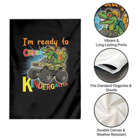 Im Ready To Crush Kindergarten Garden Flag Dinosaur Driving Truck Gift - Wonder Print Shop