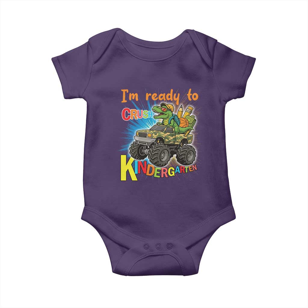 Im Ready To Crush Kindergarten Baby Onesie Dinosaur Driving Truck Gift - Wonder Print Shop
