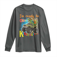 Im Ready To Crush Kindergarten Long Sleeve Shirt Dinosaur Driving Truck Gift - Wonder Print Shop