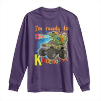 Im Ready To Crush Kindergarten Long Sleeve Shirt Dinosaur Driving Truck Gift - Wonder Print Shop