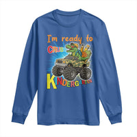 Im Ready To Crush Kindergarten Long Sleeve Shirt Dinosaur Driving Truck Gift - Wonder Print Shop
