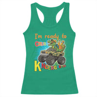 Im Ready To Crush Kindergarten Racerback Tank Top Dinosaur Driving Truck Gift - Wonder Print Shop