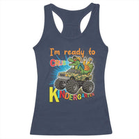 Im Ready To Crush Kindergarten Racerback Tank Top Dinosaur Driving Truck Gift - Wonder Print Shop