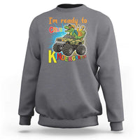 Im Ready To Crush Kindergarten Sweatshirt Dinosaur Driving Truck Gift - Wonder Print Shop