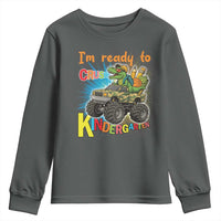 Im Ready To Crush Kindergarten Youth Sweatshirt Dinosaur Driving Truck Gift - Wonder Print Shop