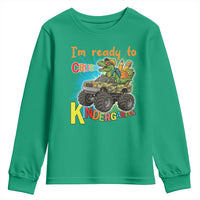 Im Ready To Crush Kindergarten Youth Sweatshirt Dinosaur Driving Truck Gift - Wonder Print Shop