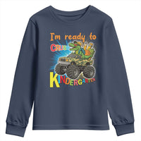 Im Ready To Crush Kindergarten Youth Sweatshirt Dinosaur Driving Truck Gift - Wonder Print Shop