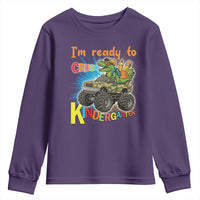 Im Ready To Crush Kindergarten Youth Sweatshirt Dinosaur Driving Truck Gift - Wonder Print Shop
