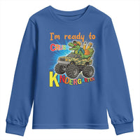 Im Ready To Crush Kindergarten Youth Sweatshirt Dinosaur Driving Truck Gift - Wonder Print Shop