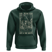 Easily Distracted By Cats And Side Quests Hoodie Vintage Gaming Cat Lover Gift