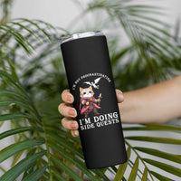 Im Not Procrastinating Im Doing Side Quests Skinny Tumbler Funny RPG Gamer Cat Lover Gift