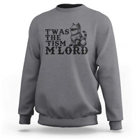 Twas The Tism Funny Medieval Knight Cat Sweatshirt Armor Meme Fantasy Gift