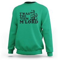 Twas The Tism Funny Medieval Knight Cat Sweatshirt Armor Meme Fantasy Gift
