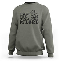 Twas The Tism Funny Medieval Knight Cat Sweatshirt Armor Meme Fantasy Gift