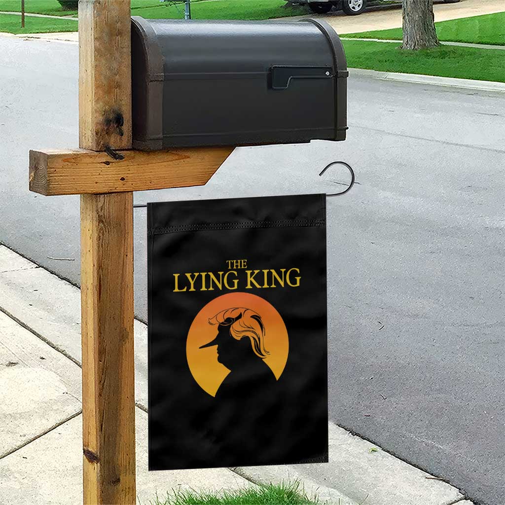 Funny The Lying King Long Nose Silhouette Garden Flag Vintage Political Satire Statement Gift