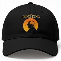 Funny The Lying King Long Nose Silhouette Baseball Cap Vintage Political Satire Statement Gift