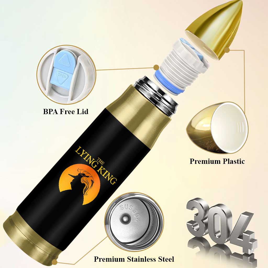 Funny The Lying King Long Nose Silhouette Bullet Tumbler Vintage Political Satire Statement Gift