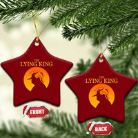 Funny The Lying King Long Nose Silhouette Ceramic Ornament Vintage Political Satire Statement Gift