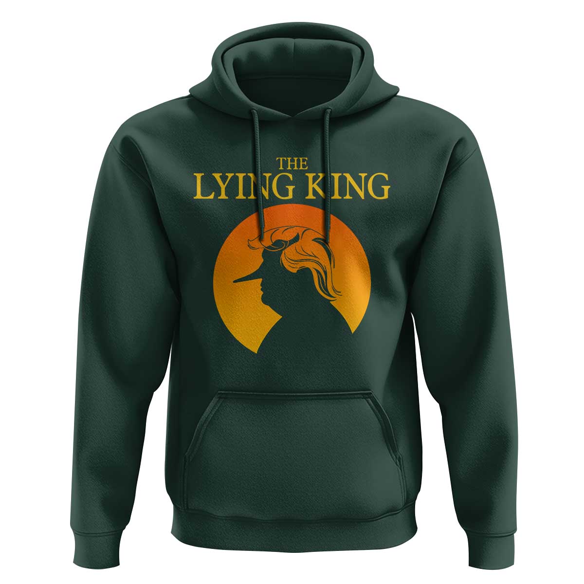 Funny The Lying King Long Nose Silhouette Hoodie Vintage Political Satire Statement Gift