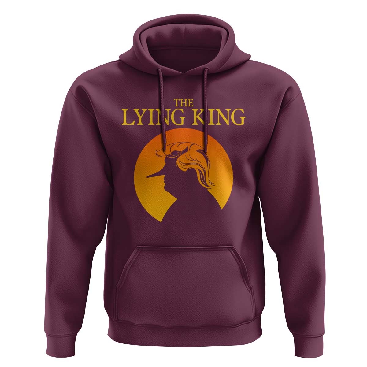 Funny The Lying King Long Nose Silhouette Hoodie Vintage Political Satire Statement Gift