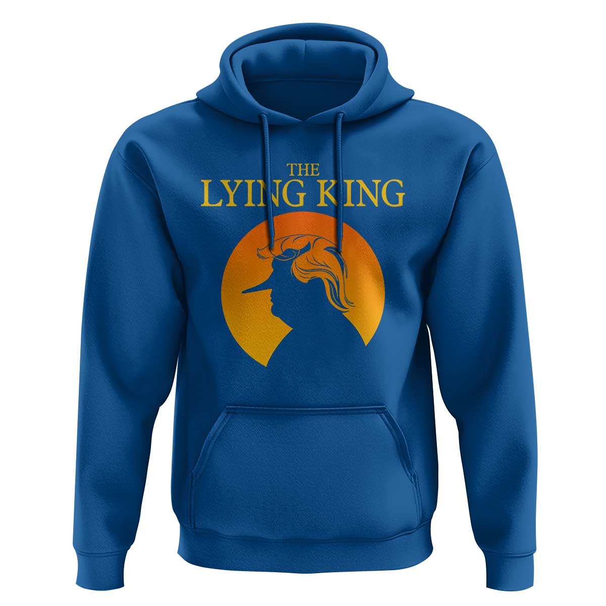 Funny The Lying King Long Nose Silhouette Hoodie Vintage Political Satire Statement Gift