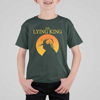 Funny The Lying King Long Nose Silhouette T Shirt For Kid Vintage Political Satire Statement Gift