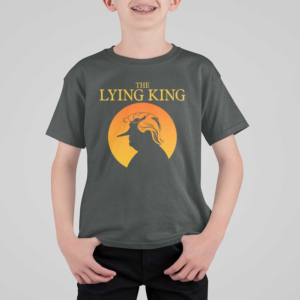 Funny The Lying King Long Nose Silhouette T Shirt For Kid Vintage Political Satire Statement Gift