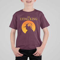 Funny The Lying King Long Nose Silhouette T Shirt For Kid Vintage Political Satire Statement Gift