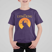 Funny The Lying King Long Nose Silhouette T Shirt For Kid Vintage Political Satire Statement Gift