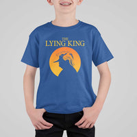 Funny The Lying King Long Nose Silhouette T Shirt For Kid Vintage Political Satire Statement Gift