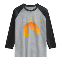 Funny The Lying King Long Nose Silhouette Raglan Shirt Vintage Political Satire Statement Gift