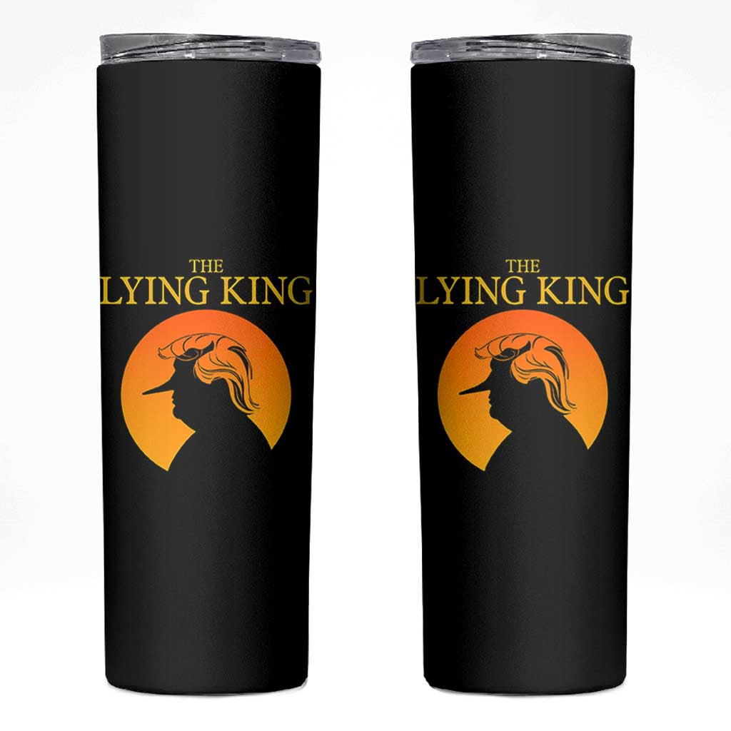Funny The Lying King Long Nose Silhouette Skinny Tumbler Vintage Political Satire Statement Gift