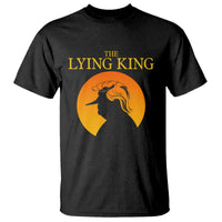 Funny The Lying King Long Nose Silhouette T Shirt Vintage Political Satire Statement Gift
